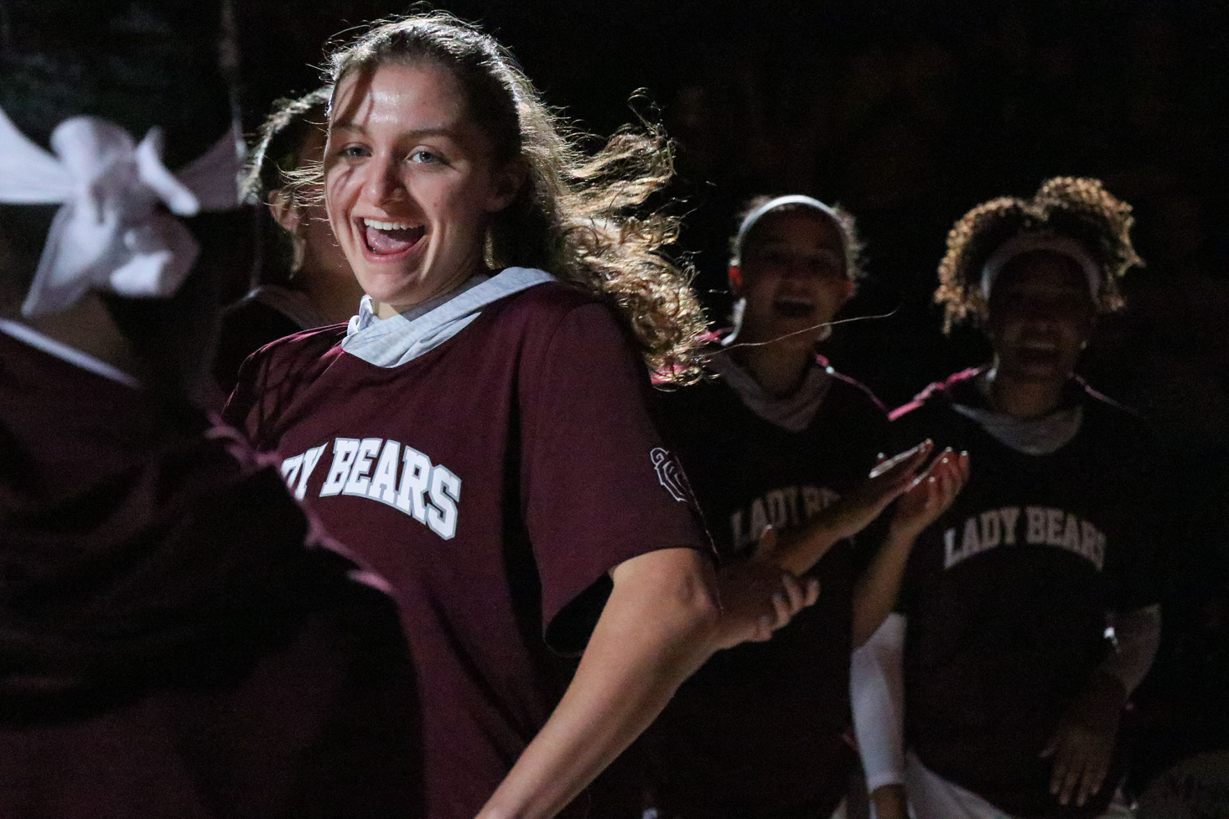Alexa Willard runs out before the game